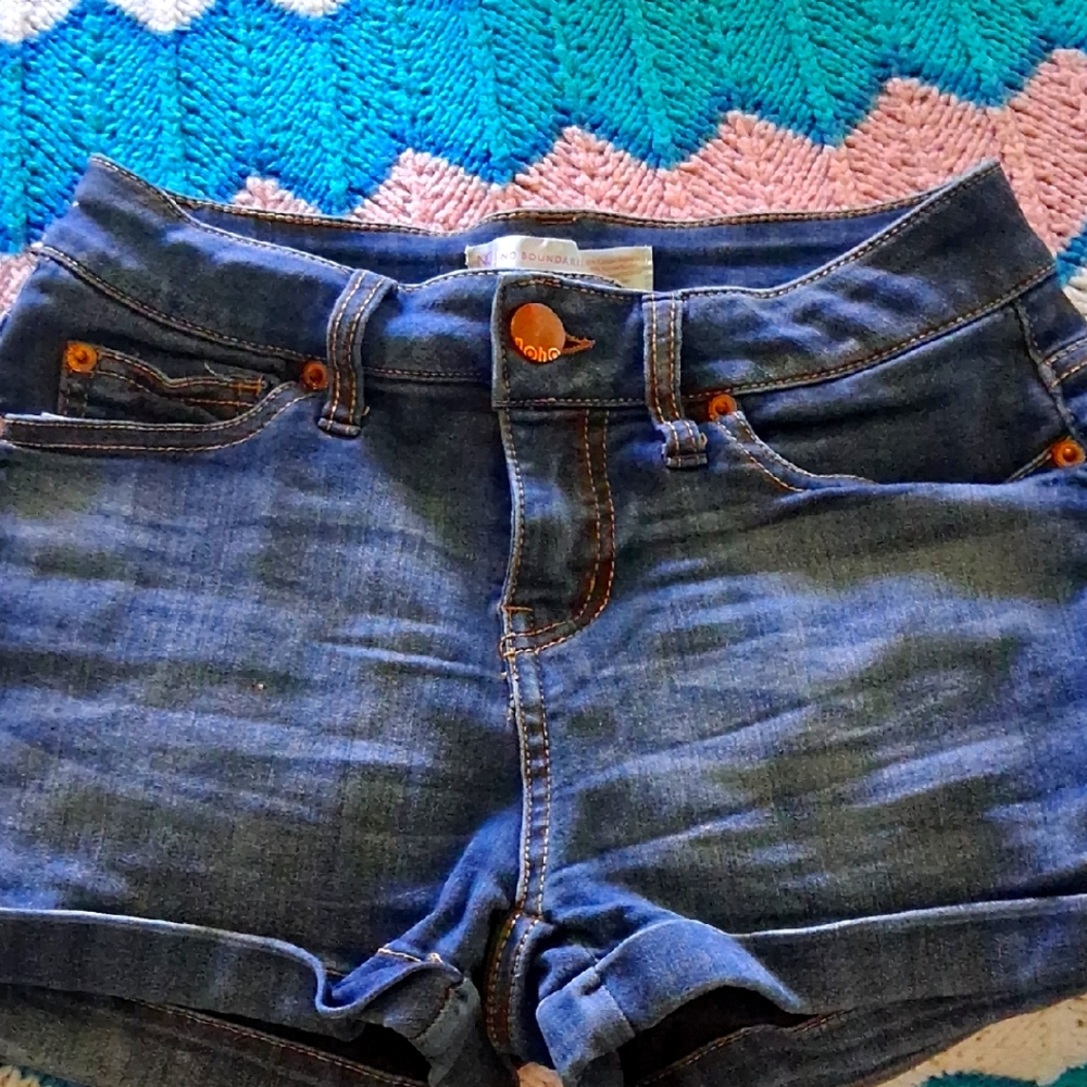 No Boundaries Dark Wash Denim Shorts